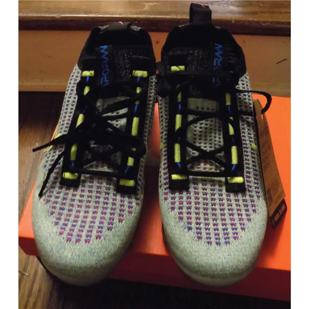 Nike shoes - Nike Air VaporMax Flyknit 2021 - DX3367-700 - green teal black neon green stitching 0