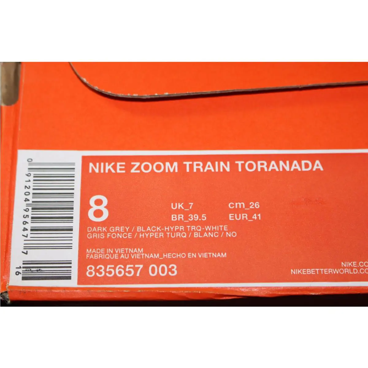Nike shoes - DARK GREY, BLACK, HYPER TURQUOISE, WHITE (UPC: 091204956477) 8