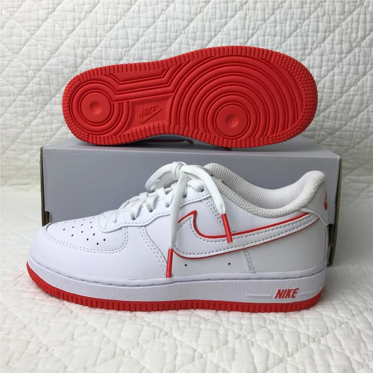 Nike shoes - Nike Force 1 - Force - FJ3484-101 - White/Picante Red 2