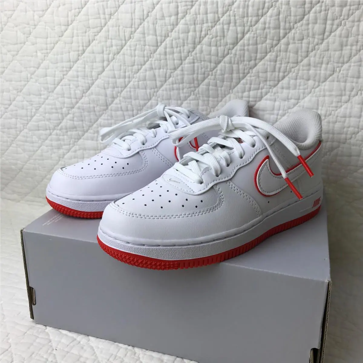 Nike shoes - Nike Force 1 - Force - FJ3484-101 - White/Picante Red 5