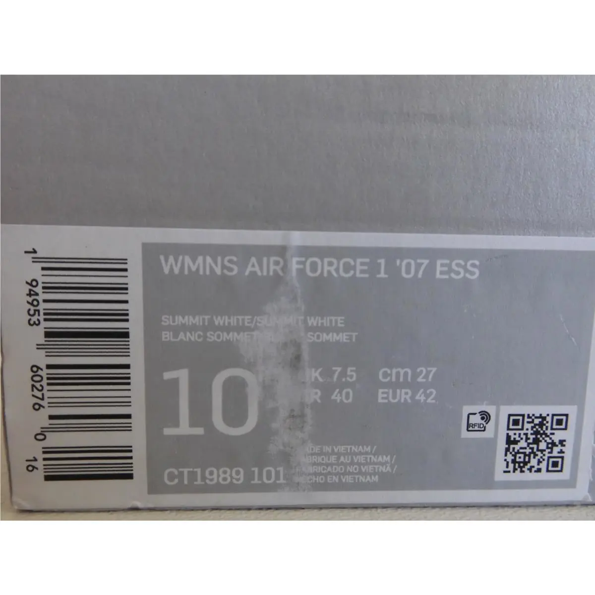 Nike shoes - Nike Air Force 1 `07 - CT1989-101 - White (UPC: 194953602760) 3