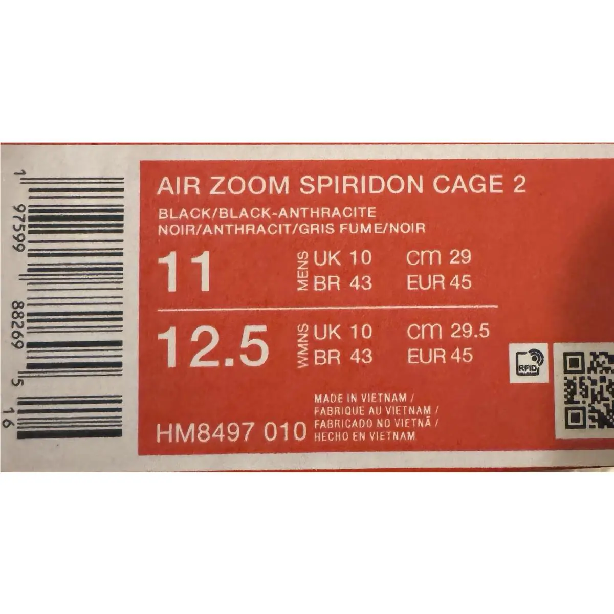 Nike shoes - Nike Zoom Cage 2 - Zoom Cage - HM8497-010 - Black 12