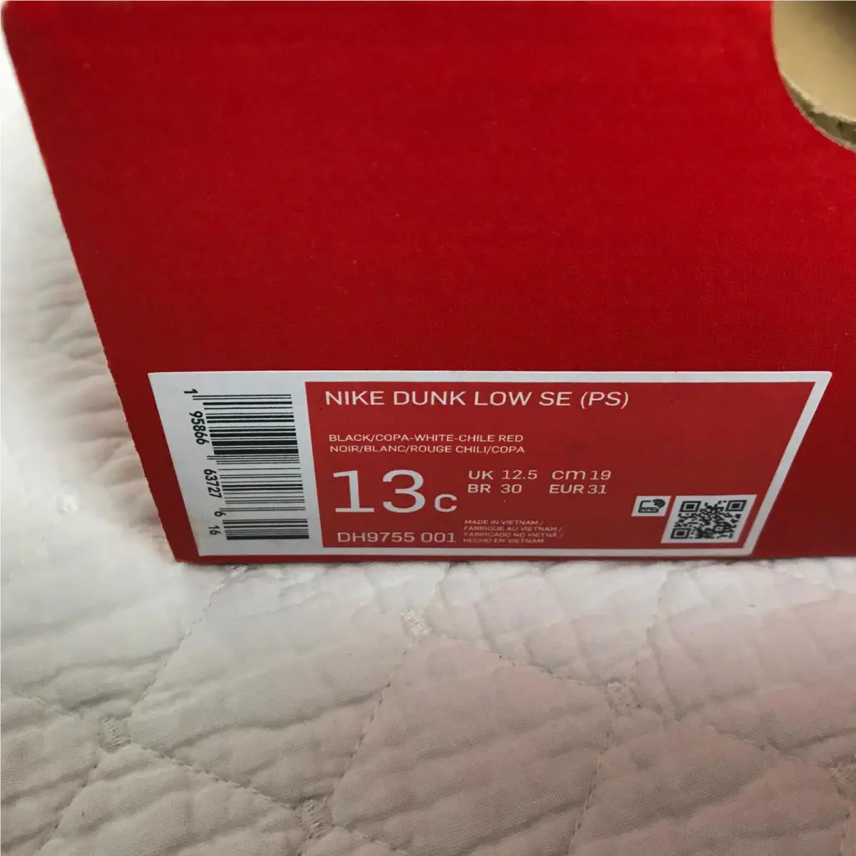 Nike shoes - Nike Dunk - Dunk - DH9755-001 - Black/Copa-white-Chile red 10