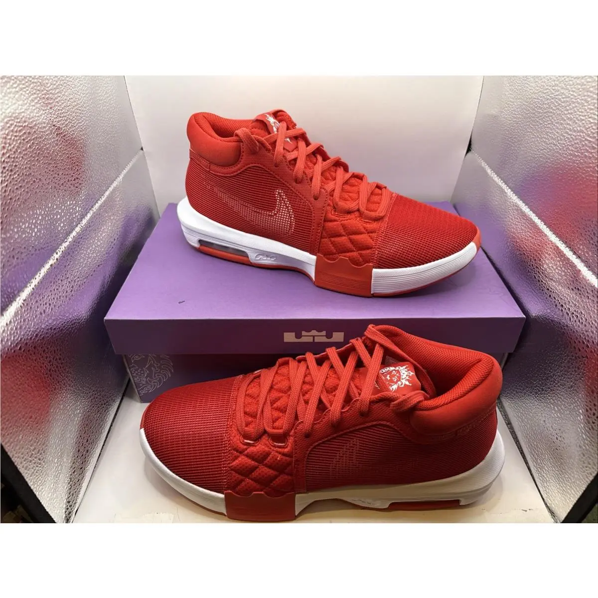 Mens Nike Lebron Witness 8 TB FB9944-600 Red/white Size 10.5 Mens