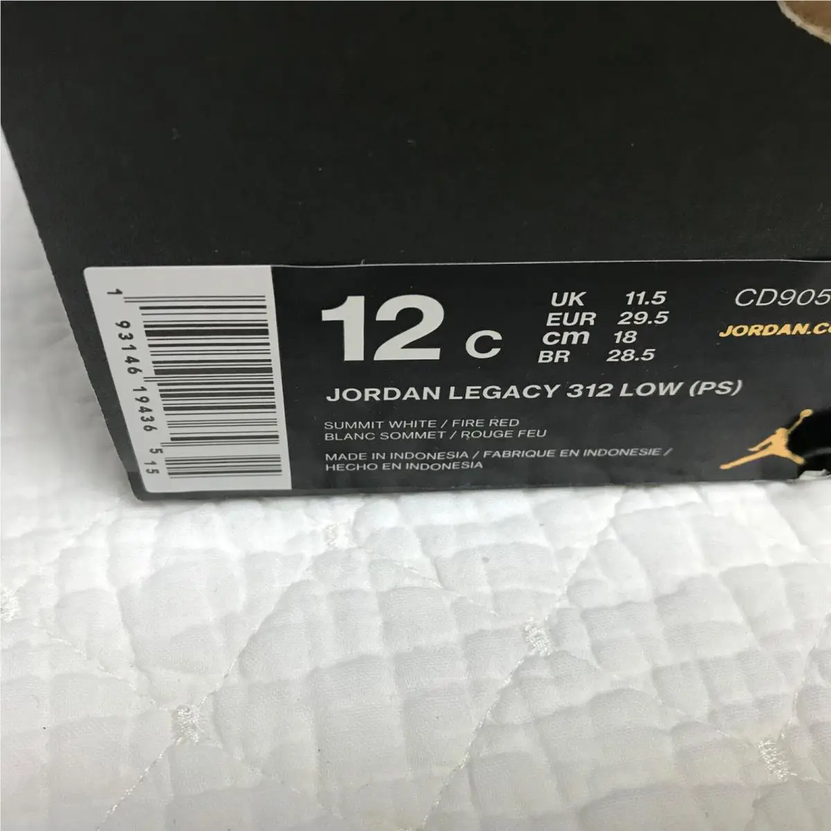 Nike shoes - Jordan Legacy 312 - Legacy - CD9055-101 - Summit White/Fire red 10