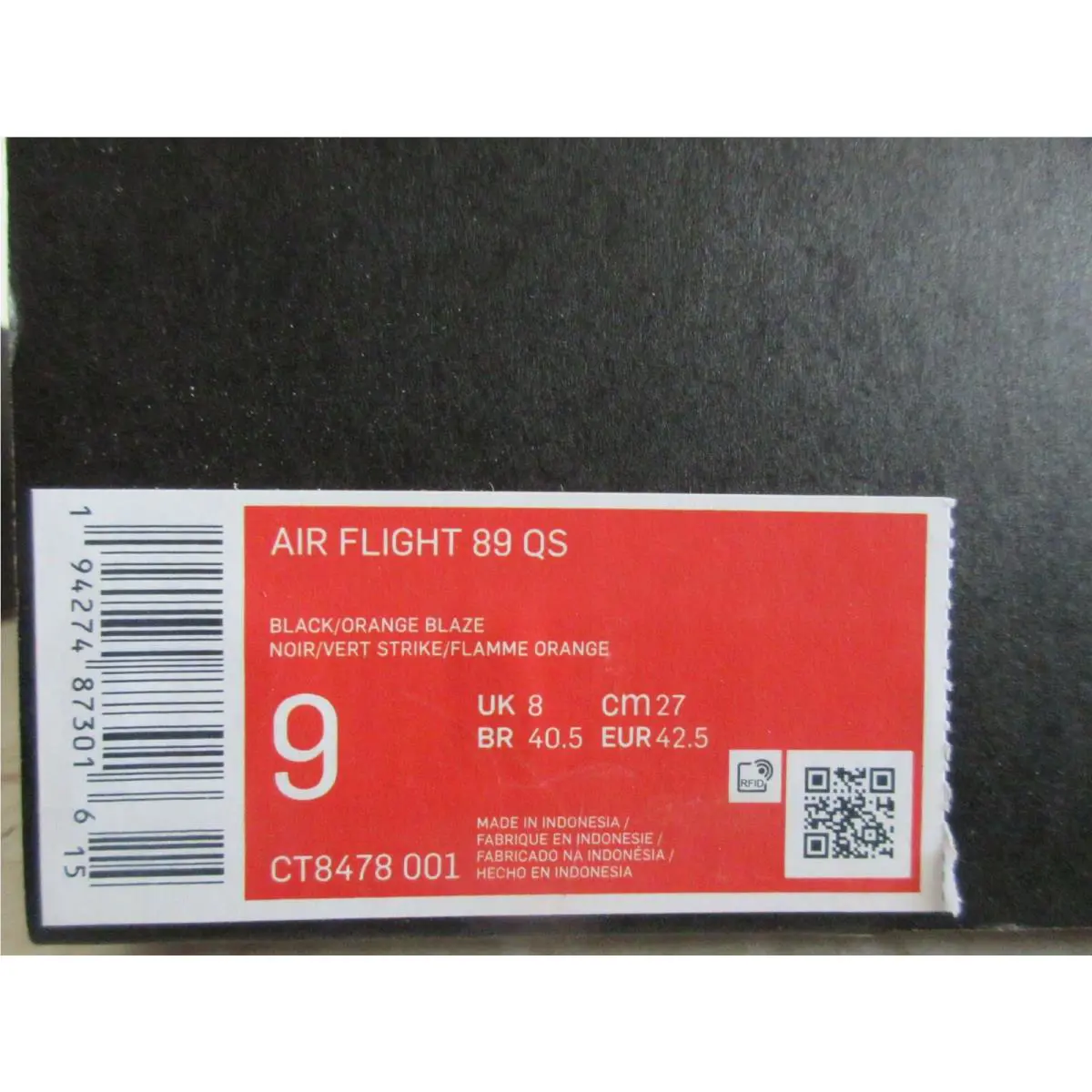 Nike shoes - Nike Air Flight 89 - Air Flight - Black (UPC: 194274873016) 3