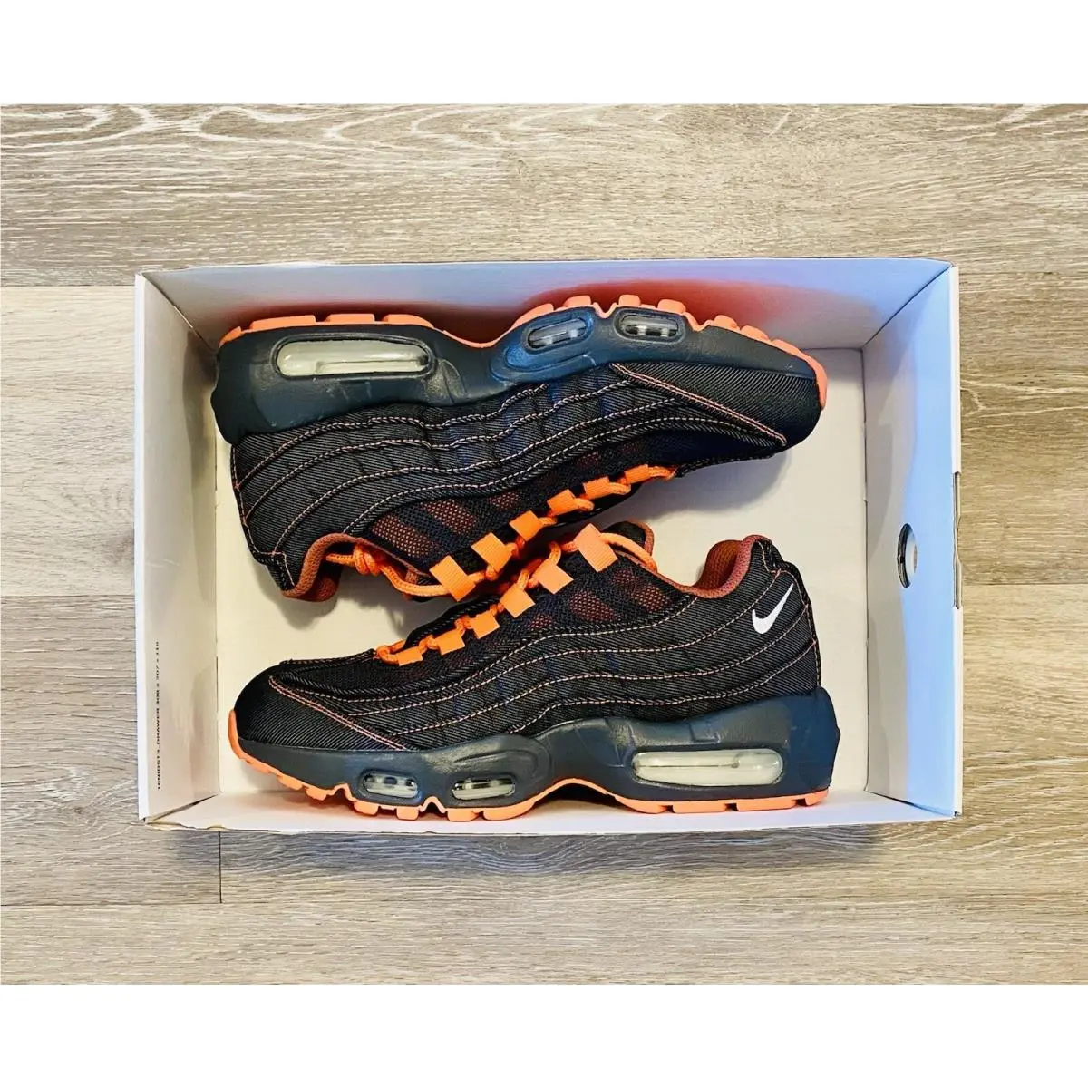 Air Max 95 ID `nike By You` Black Orange DM1181-991 Women`s 7 Men`s 5.5 by Nike