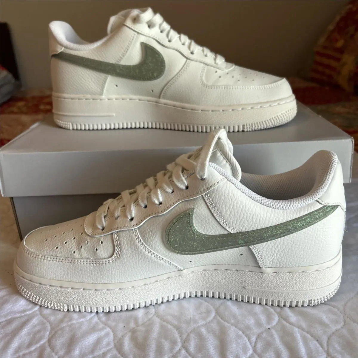 Nike shoes - Nike Air Force 1 - Air Force - DH4407-101 - White, Manufacturer: Summit White/Summit White/Grey Fog/Dusty Sage 0