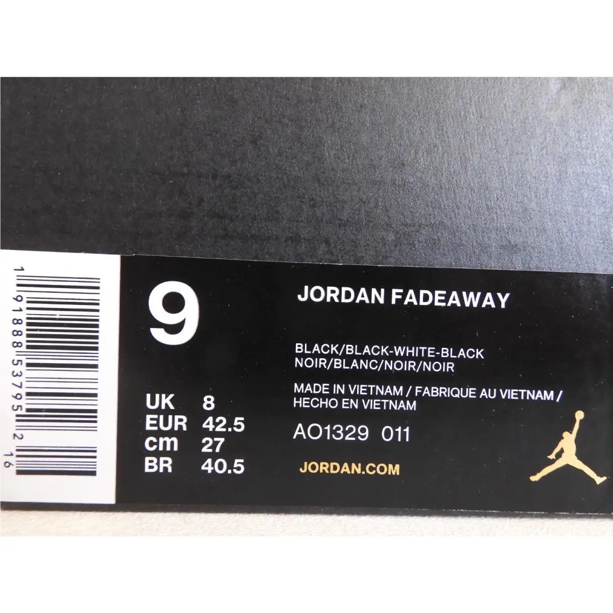 Nike shoes - Air Jordan Fadeaway - Air Fadeaway - AO1329-011 - Black 3