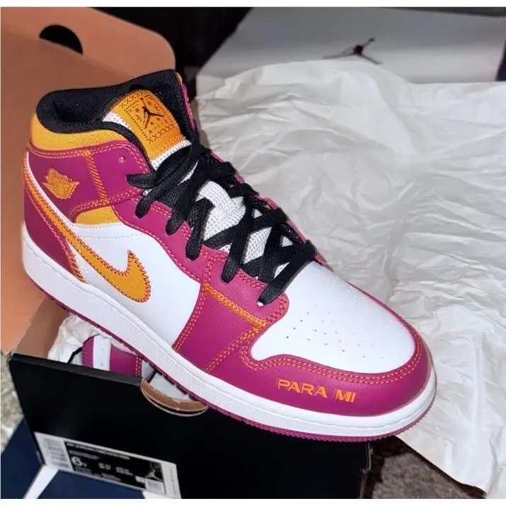 Nike shoes - Air Jordan 1 Mid - Air Mid - DC0500 100 - Pink 1