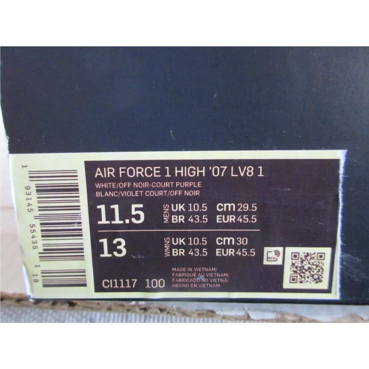Nike shoes - Nike Air Force 1 High `07 Lv8 - CI1117-100 - White (UPC: 193145554351) 3
