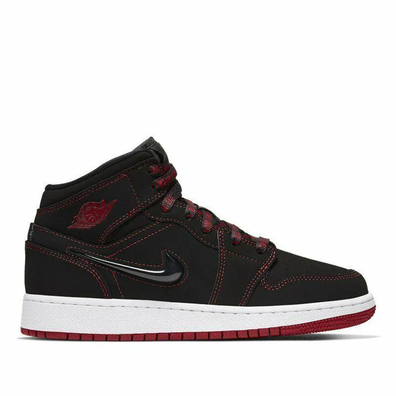 Nike shoes - Air Jordan 1 Mid - Air Mid - CU6617-062 - Black, way: Black, Gym Red, white (UPC: 00193655976803) 0