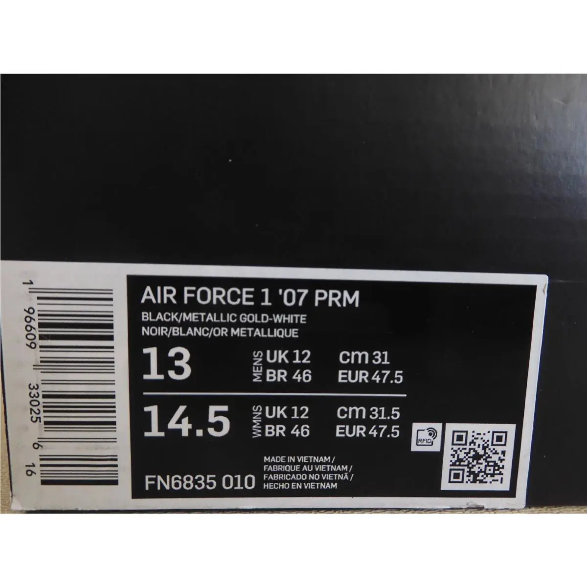 Nike shoes - Nike Air Force 1 `07 - FN6835-010 - Black (UPC: 196609330256) 3