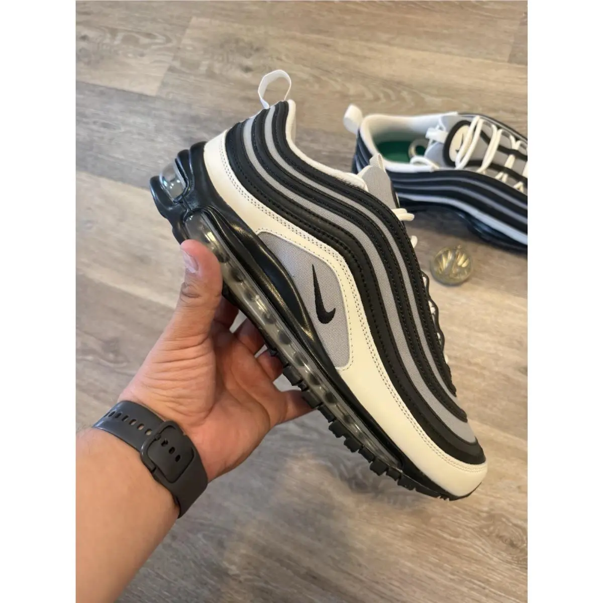 Nike shoes - Nike Air Max 97 - Air Max - FN6743-900 - Black / Canvas Grey / Sail (UPC: 00196970159296) 8