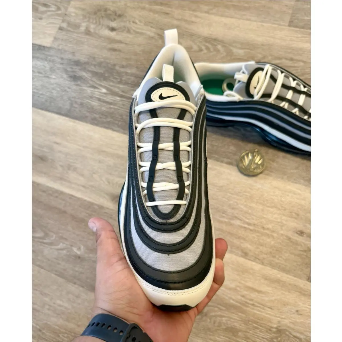 Nike shoes - Nike Air Max 97 - Air Max - FN6743-900 - Black / Canvas Grey / Sail (UPC: 00196970159296) 4