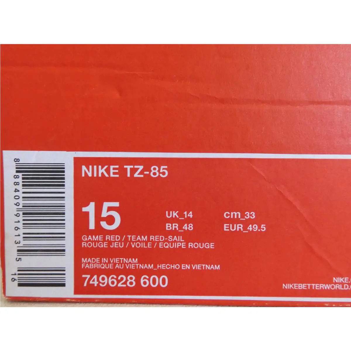 Nike shoes - NIKE TZ-85 - 749628 600 - Red (UPC: 888409916135) 3
