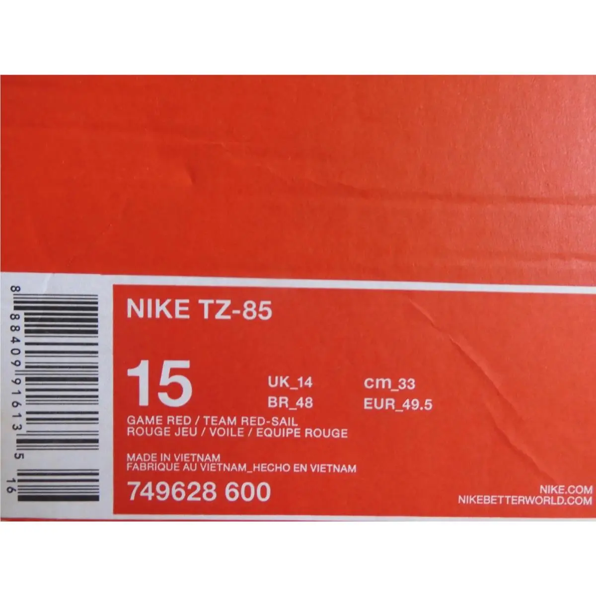 Nike shoes - Nike TZ-85 - 749628-600 - Red (UPC: 888409916135) 6