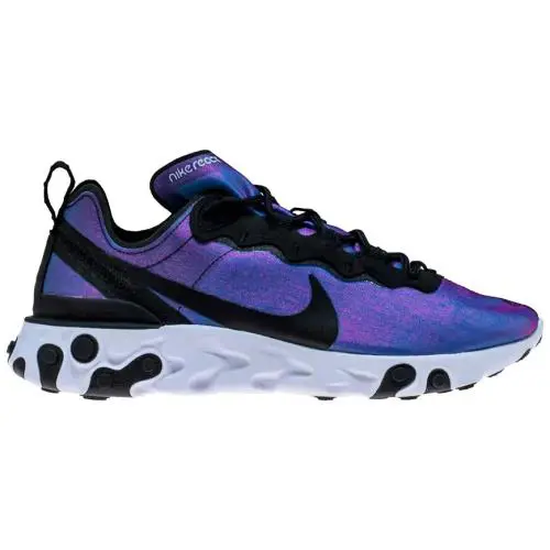 Nike React Element 55 Prm Sunset Black Purple White BQ9241-002 Men`s 8.5 - Purple