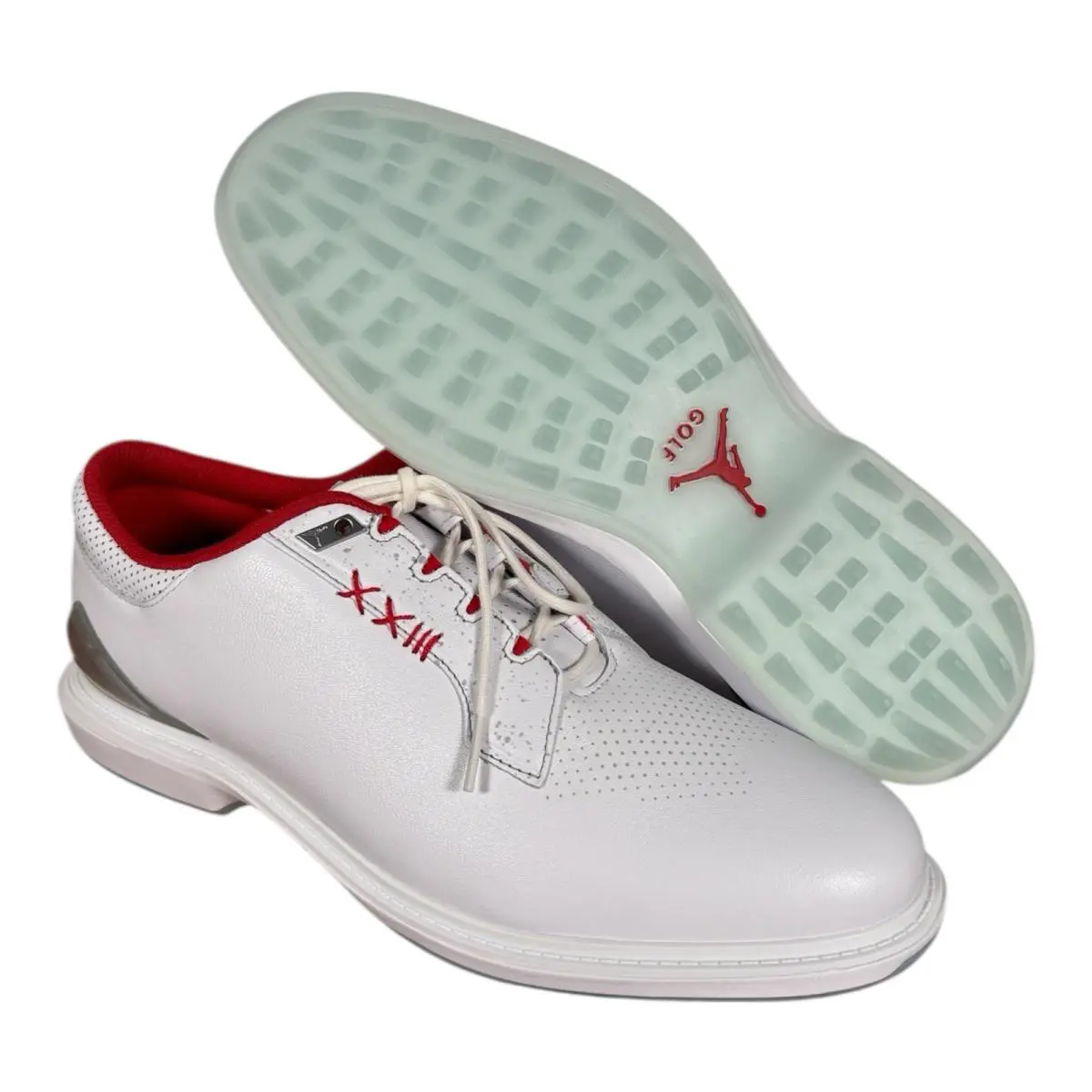 Nike Jordan Air Adg 5 White Fire Red Metallic Men`s FQ7874-101 Wide Mens Sz 10.5