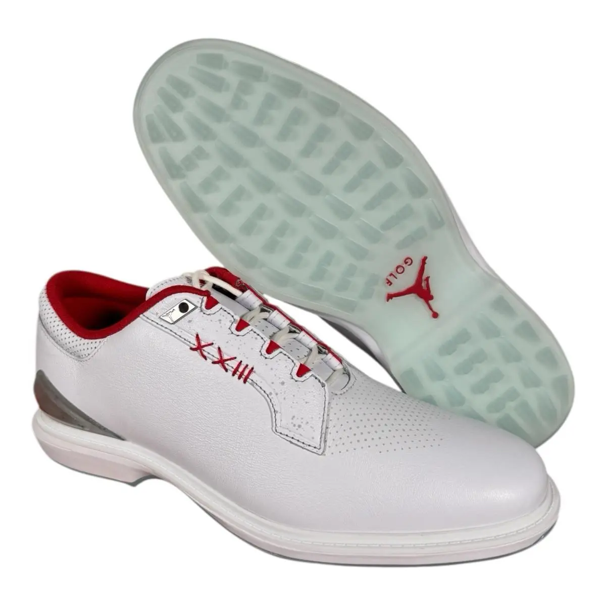 Size 9.5 Nike Air Jordan Adg 5 White Fire Red Metallic Men`s FQ7874-101 Wide - Red