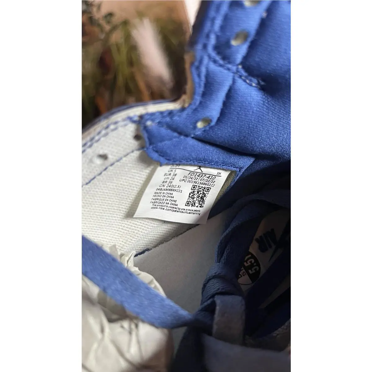 Nike shoes - (GS) 1 Retro High OG - fd1437 410 - Blue (UPC: 196154860222) 14