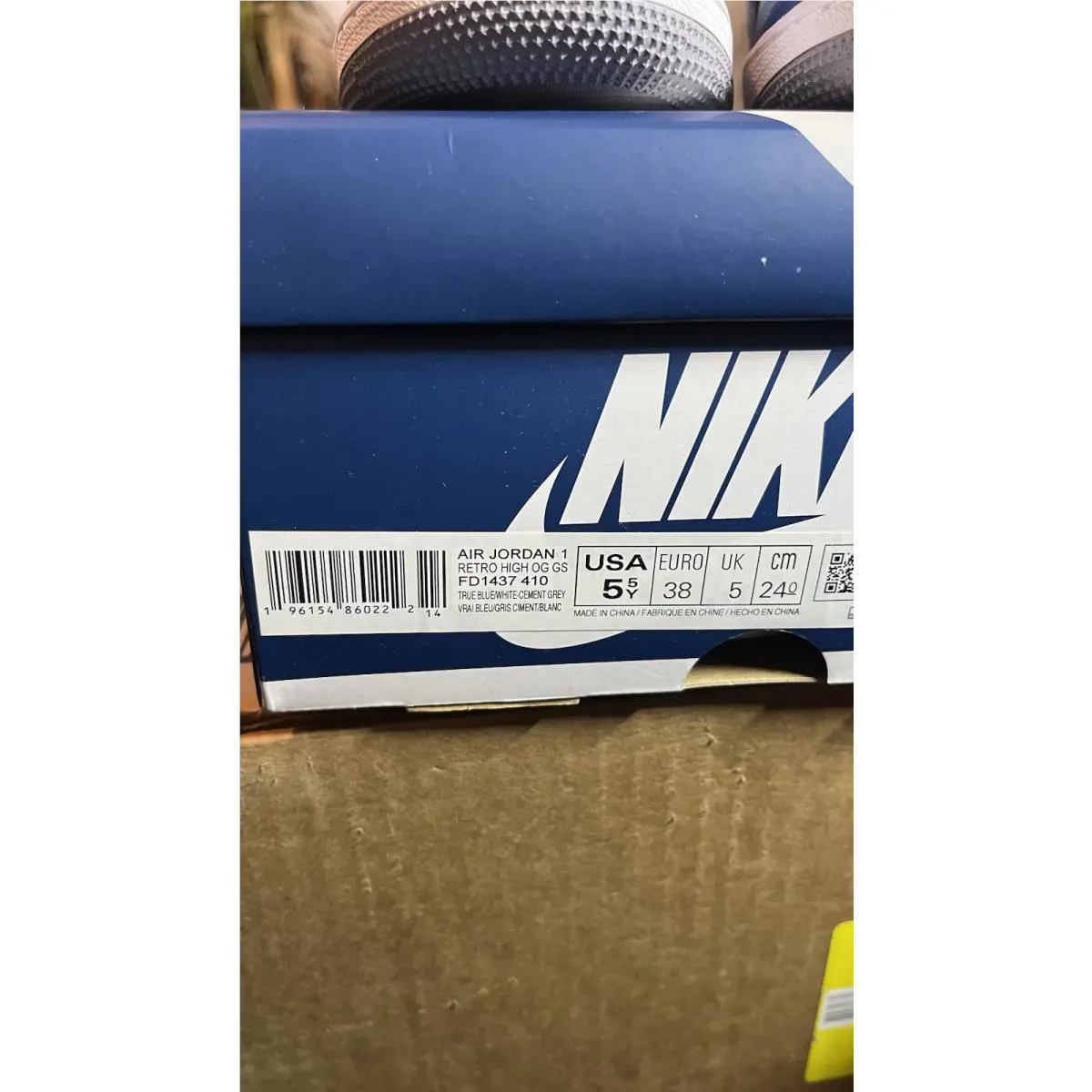 Nike shoes - (GS) 1 Retro High OG - fd1437 410 - Blue (UPC: 196154860222) 3