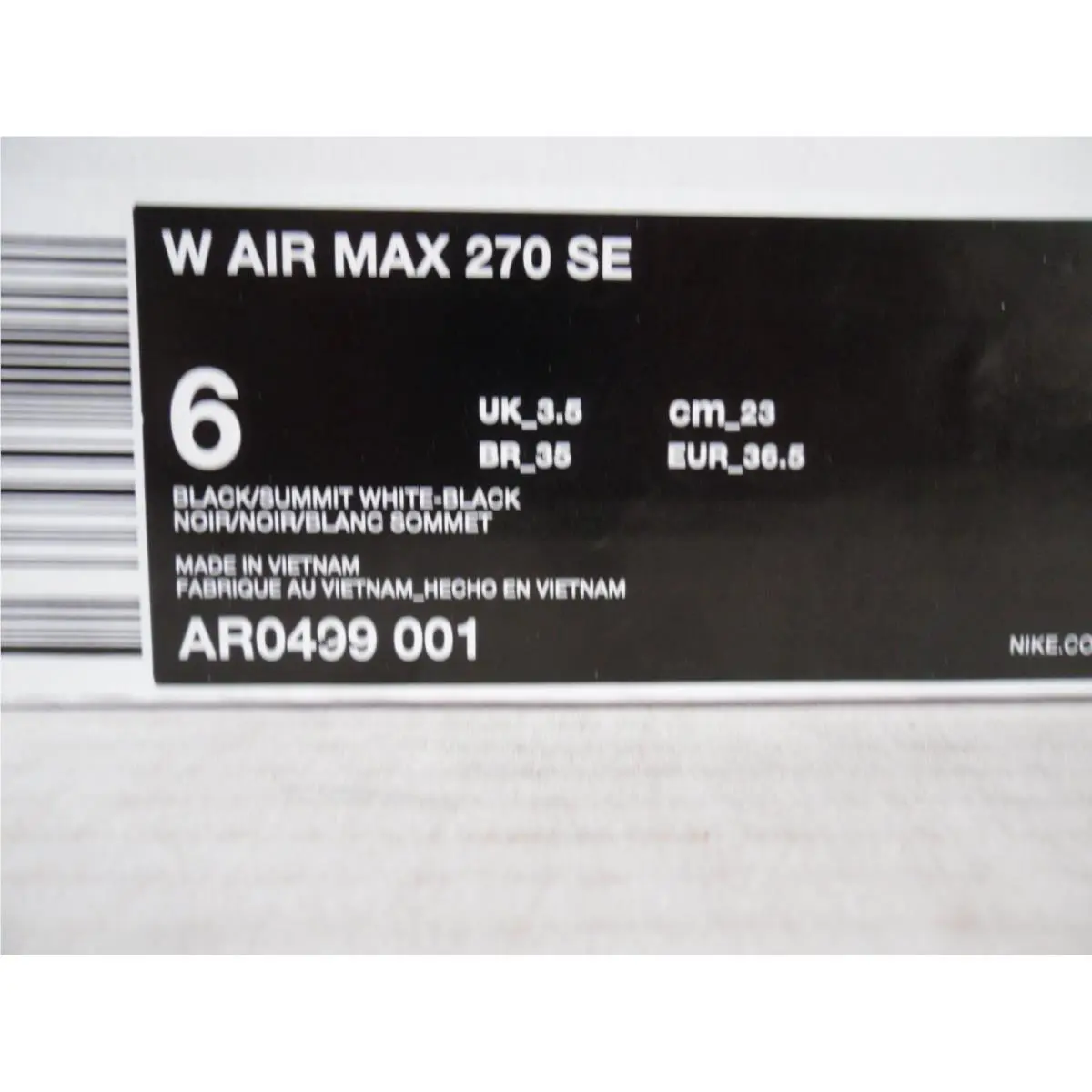 Nike shoes - Nike Air Max 270 - Air Max - AR0499-001 - Black (UPC: 191887653936) 3