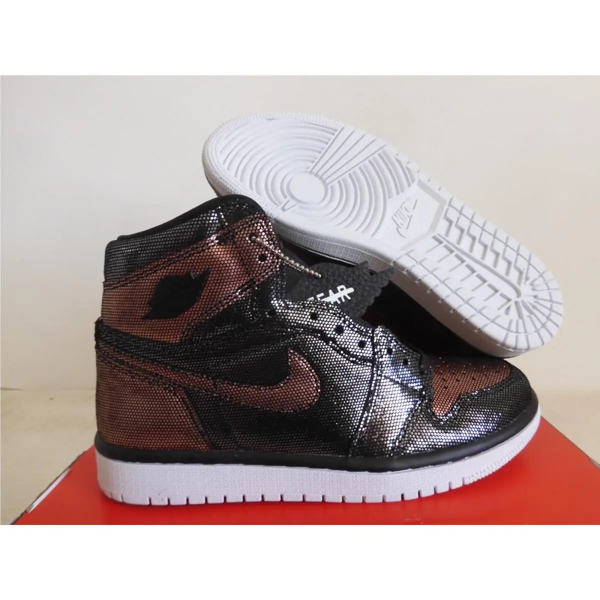 Nike Air Jordan 1 High OG Fearless Black-rose Gold Womens Sz 6.5 CU6690-006