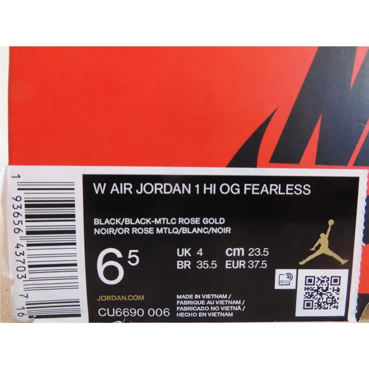 Nike shoes - Air Jordan 1 - Air - CU6690-006 - Black (UPC: 193656437037) 7
