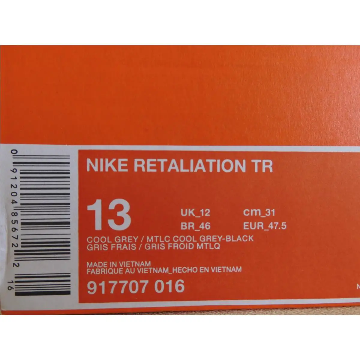 Nike shoes - Nike Retaliation Trainer - Retaliation Trainer - 917707 016 - Gray (UPC: 091204856722) 3