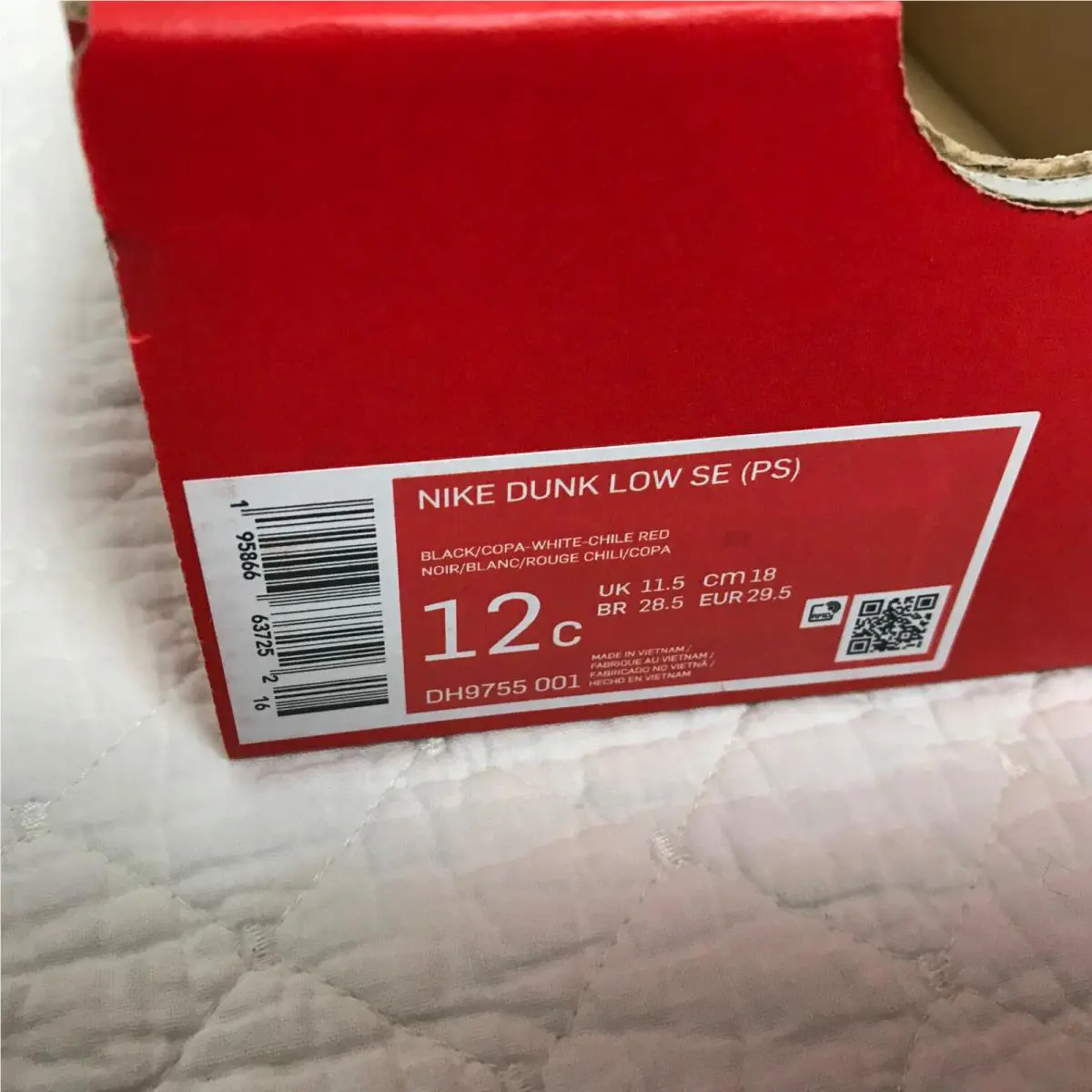 Nike shoes - Nike Dunk - Dunk - Black/Copa-white-Chile red 10