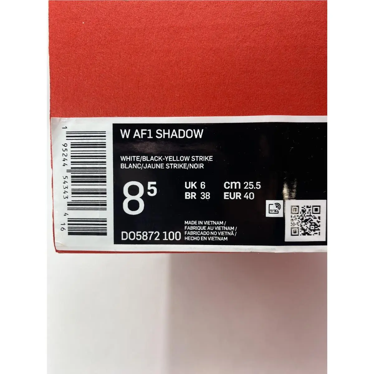 Nike shoes - Nike Air Force 1 - Air Force - DO5872 100 - White/Black-Yellow Strike (UPC: 195244543434) 6