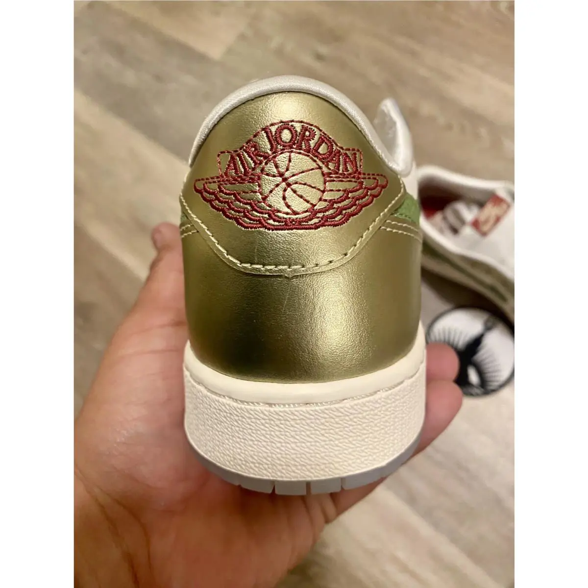 Nike shoes - Air Jordan 1 Low OG - FQ6593-100 - Sail/Oil Green/Metallic Gold Grain/Saturn Gold/Cedar (UPC: 196977555282) 0