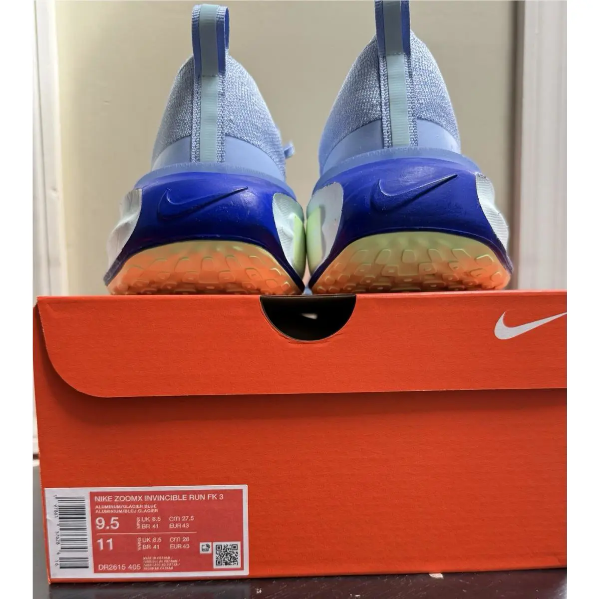 Nike shoes - Nike ZoomX Invincible 3 - ZoomX Invincible - DR2615-405 - Glacier Blue (UPC: 0197861576284) 7