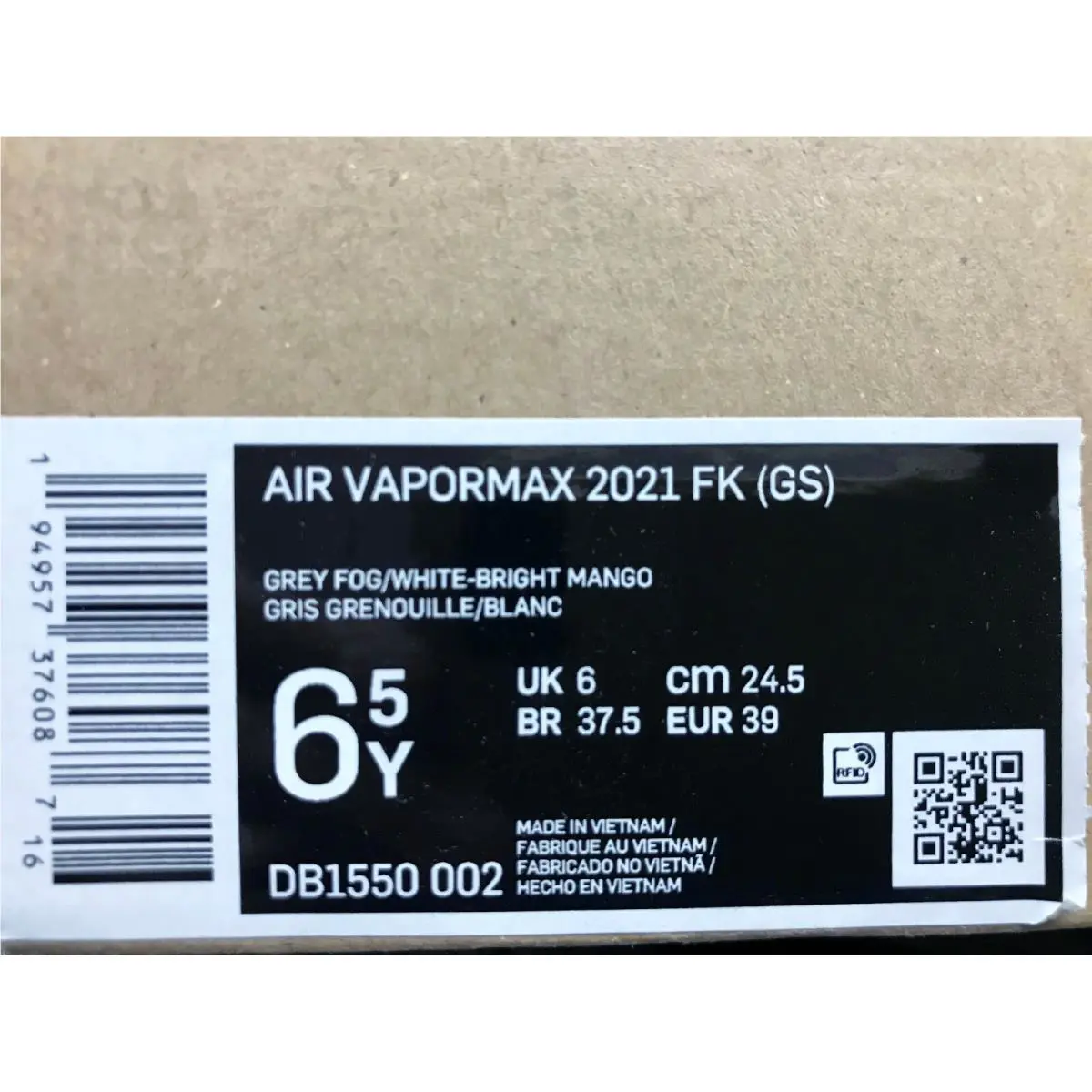 Nike shoes - Nike Air VaporMax 2021 - Air VaporMax - Gray (UPC: 194957376087) 3