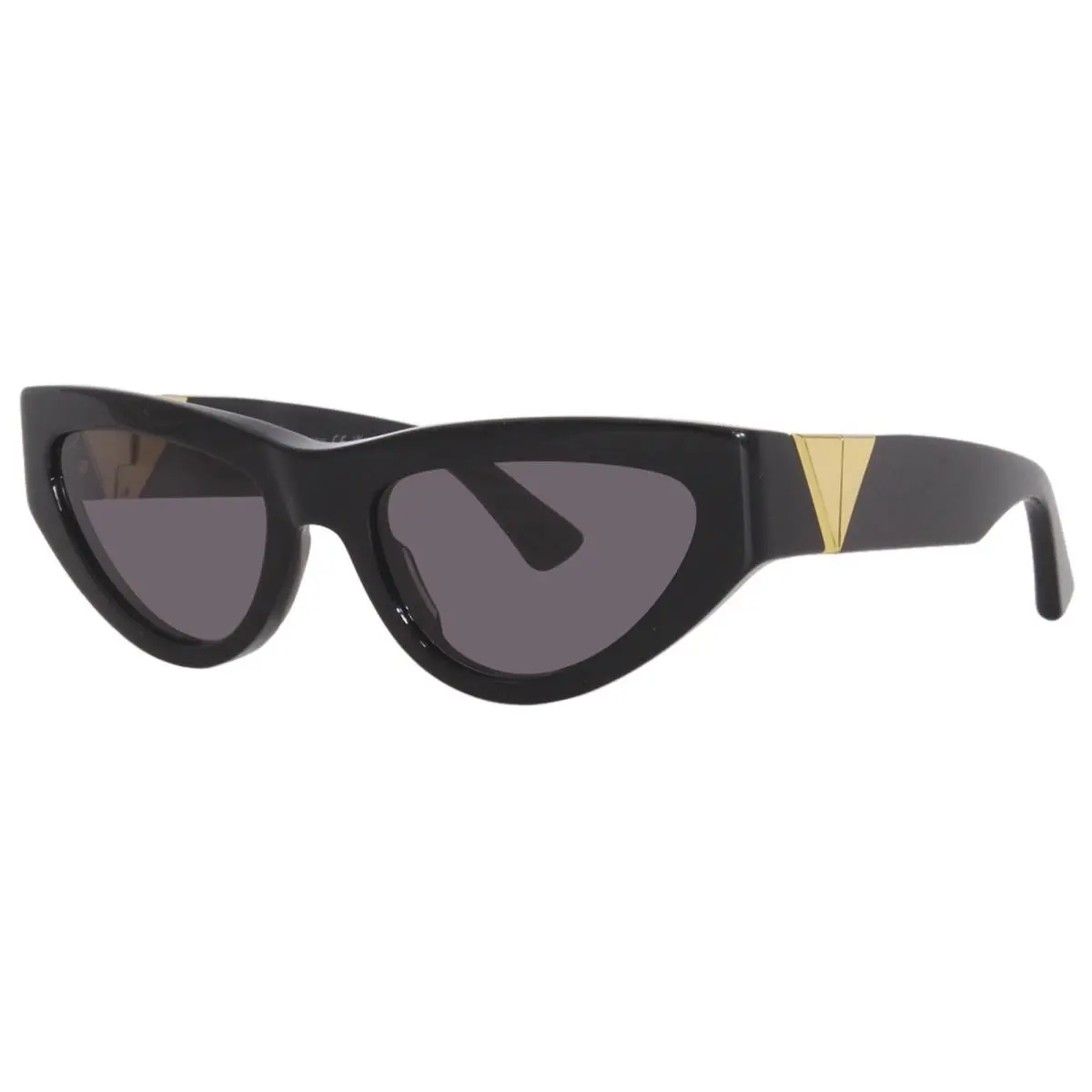 BV1176S 001 Sunglasses Women`s Black/grey Lens Cat Eye Shape 55mm by Bottega Veneta