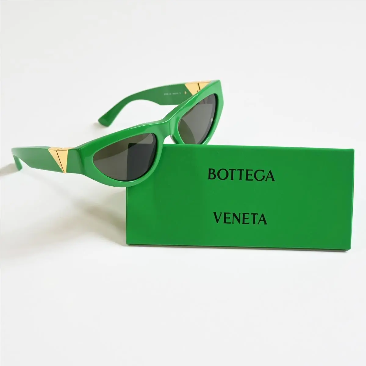 Bottega BV1176S 003 Womens Sunglasses Lime/gold 55mm by Bottega Veneta