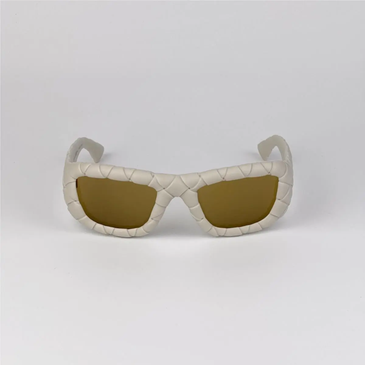 Men Sunglasses White Brown Rectangle BV1303S 006 by Bottega Veneta