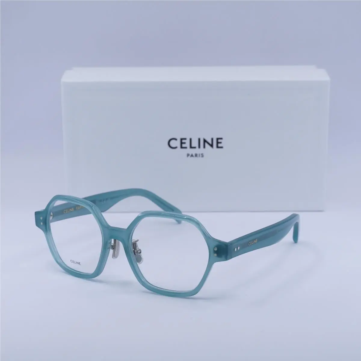 Celine CL50142F 093 Shiny Lime Transparent 51mm Eyeglasses