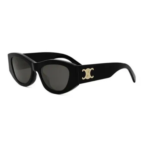 Celine Triomphe CL 40308U 01A Shiny Black/grey Geometric Women`s Sunglasses