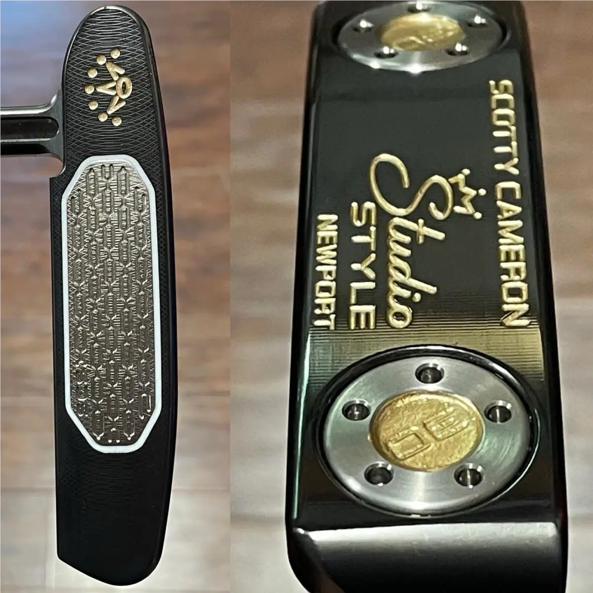 Scotty Cameron  - Studio Style Newport - 2025 - SCS - Xtreme Dark Finish - DLC - Gold, Lie Angle: Black 0