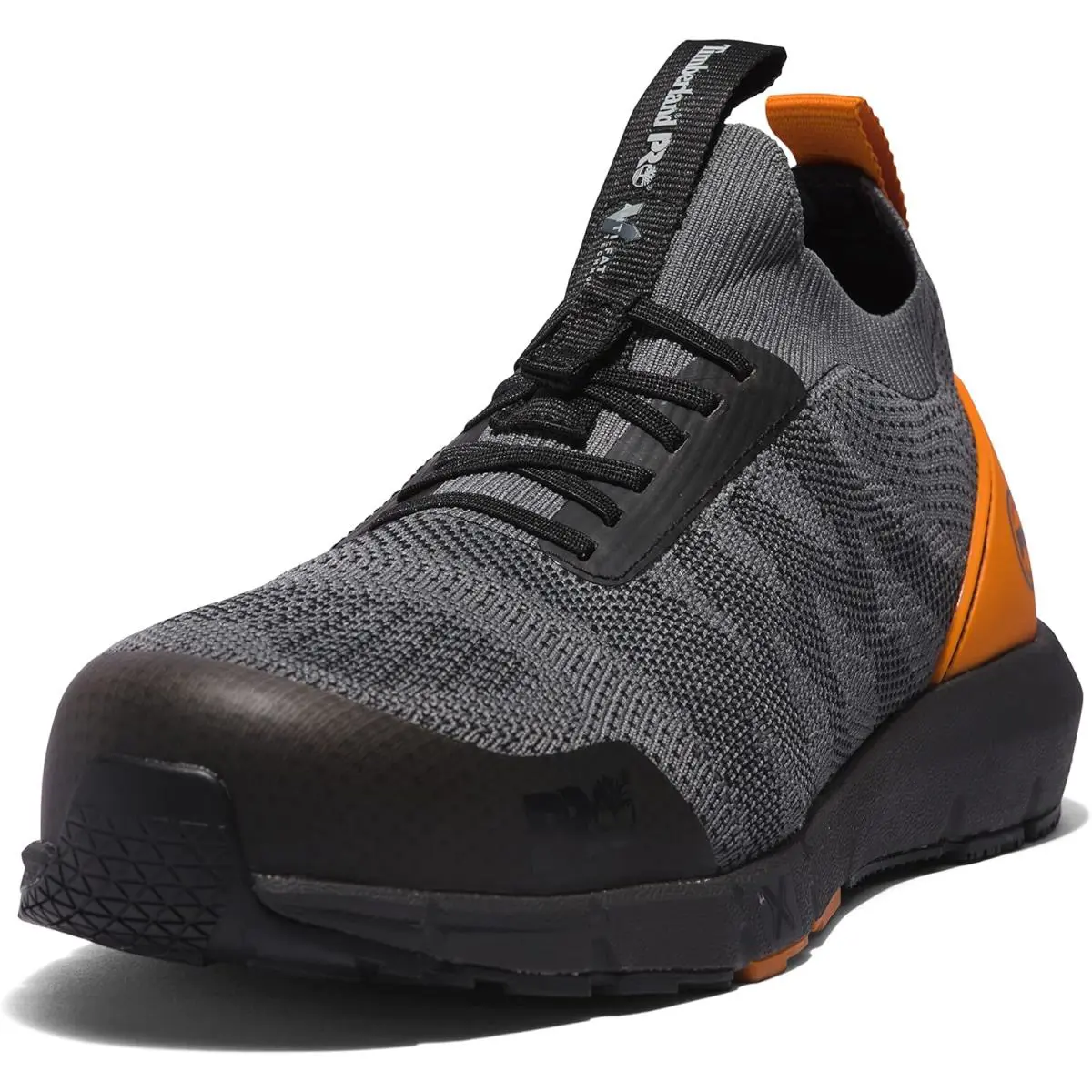 Timberland Pro Unisex-adult Radius Knit Composite Safety Toe - Grey/Orange