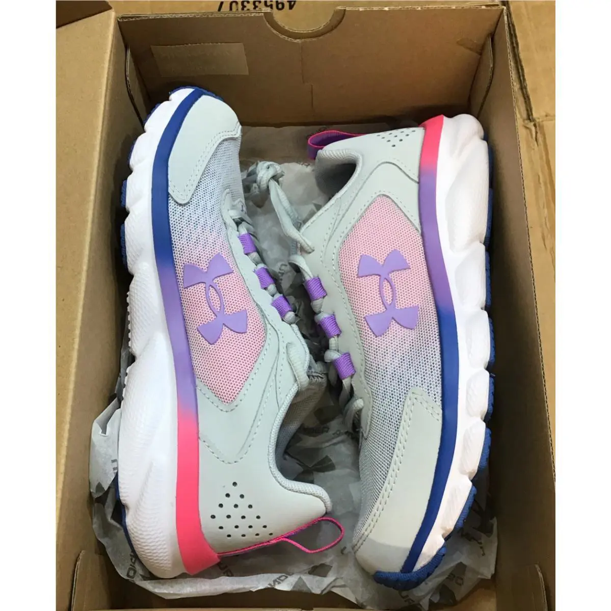 Under Armour shoes - Under Armour UA GGS Assert 9 - 3024634-106 3024634 - Gray 4