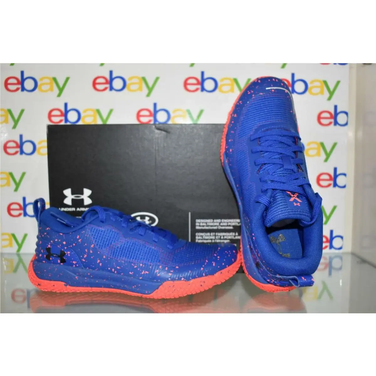 Under Armour shoes - UA X Level Mainshock Splatter - 3022523 400 - Blue 0