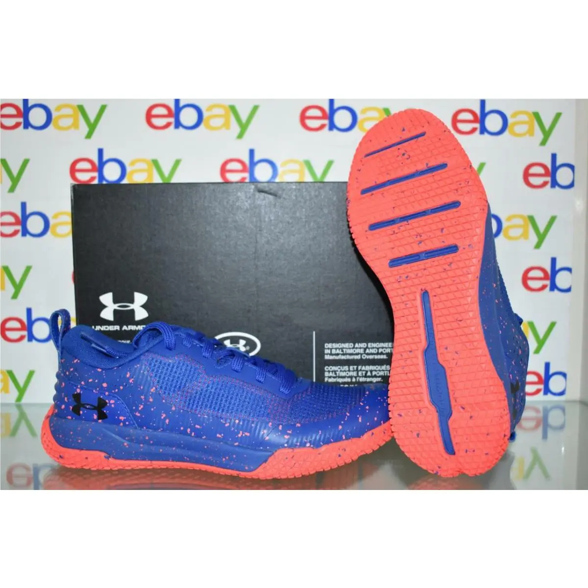 Under Armour shoes - UA X Level Mainshock Splatter - 3022523 400 - Blue 1