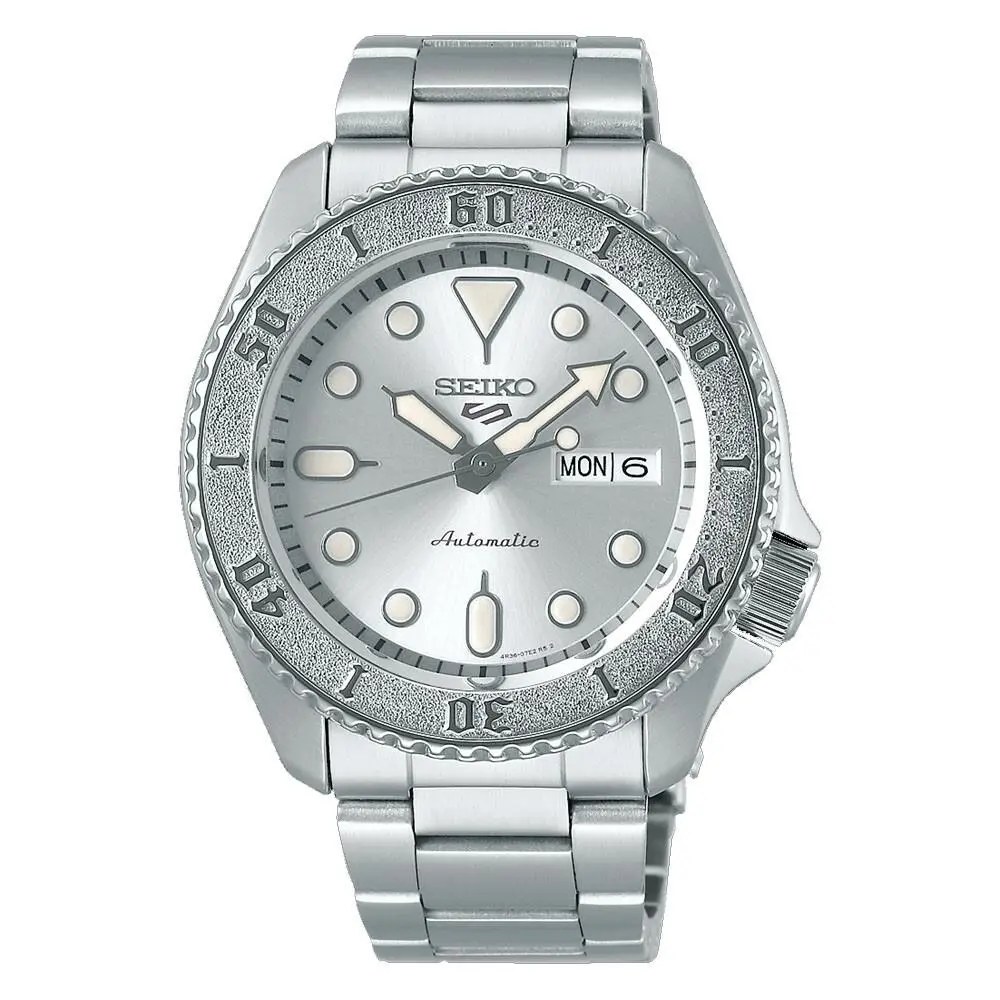 Seiko 5 Sports SRPE71 Men`s Stainless Steel Grey Dial Automatic 100M WR Watch