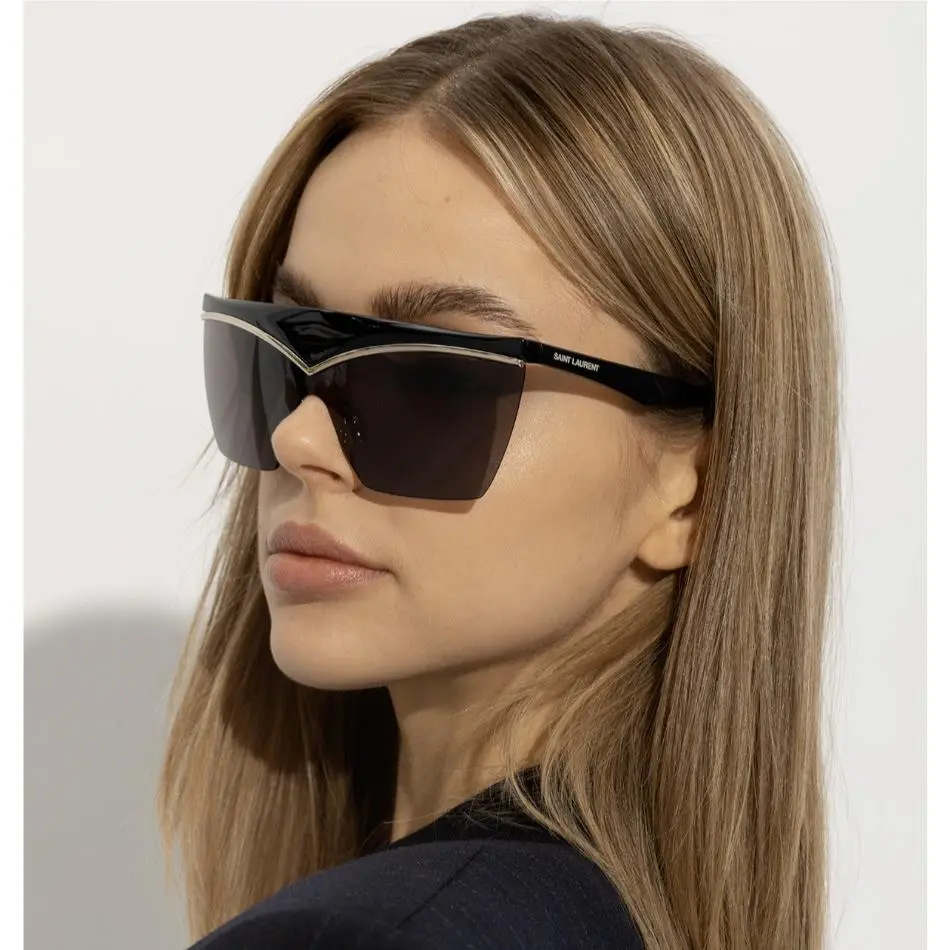 Saint Laurent SL614 Mask 001 Women Black Sunglasses Saint Laurent SL 614 001 by Yves Saint Laurent