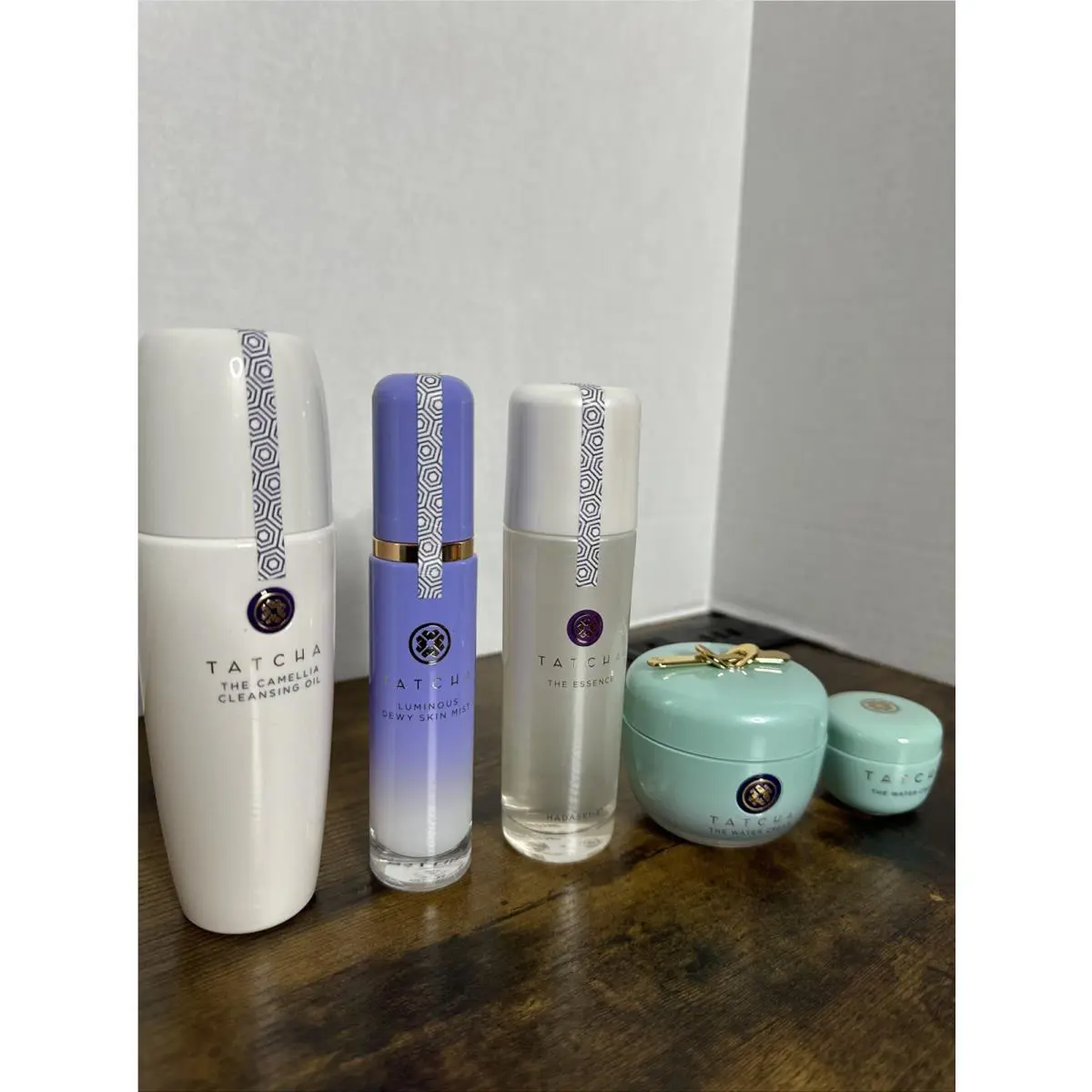 Tatcha Ritual Beauty Skin Care Set Dewey Essence Cream Oil Qty 5