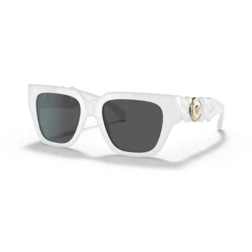 0VE4409 314/87 White/ Dark Grey Square Women`s Sunglasses by Versace