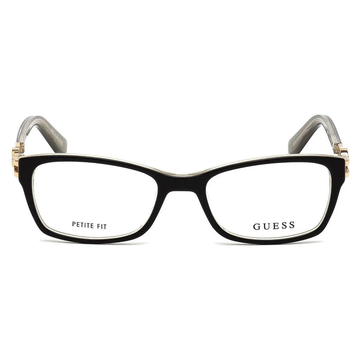 Guess GU2677 Eyeglasses Women Shiny Black Geometric 50mm